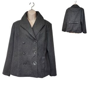 Rampage Jacket Peacoat Gray Womens Junior Medium XL